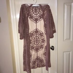 Blush Lace Kimono